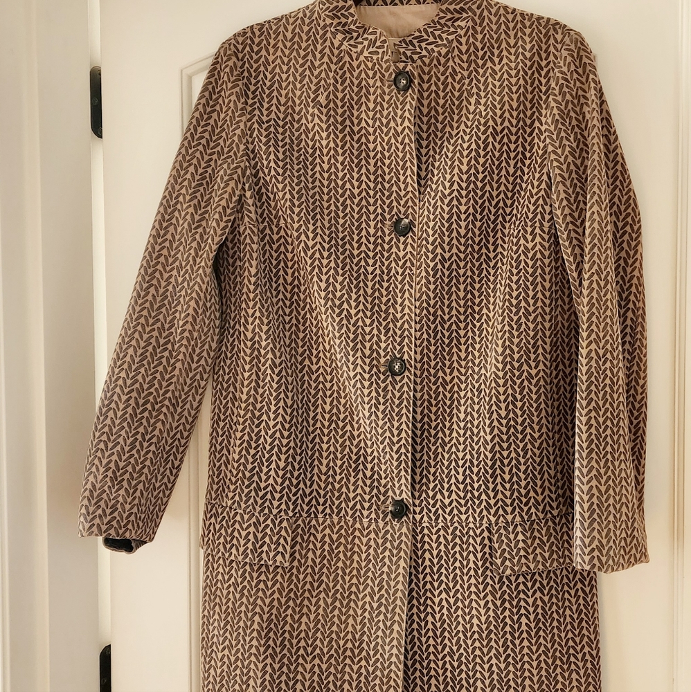 Michael Kors leather coat.   Brown.  Size 4
